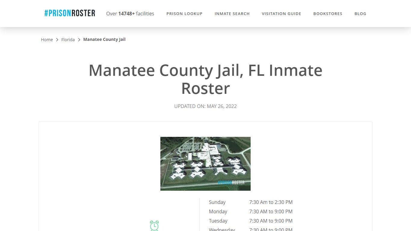 Manatee County Jail, FL Inmate Roster